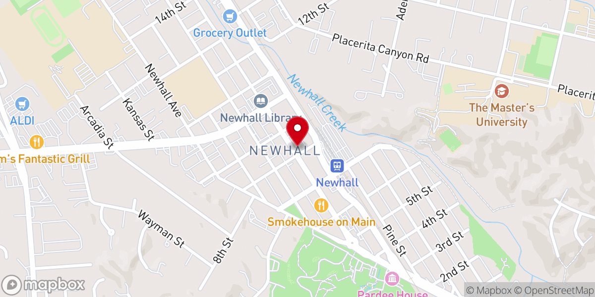 Map showing location of Elevate Church - Newhall Campus