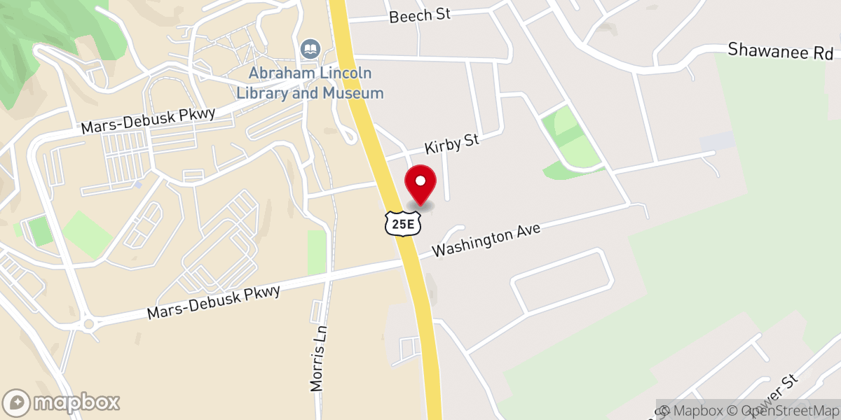 Map showing location of First Baptist Church of Harrogate