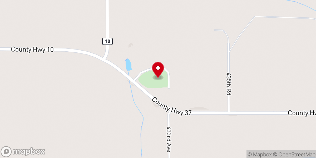 Map showing location of Highland Prairie Church