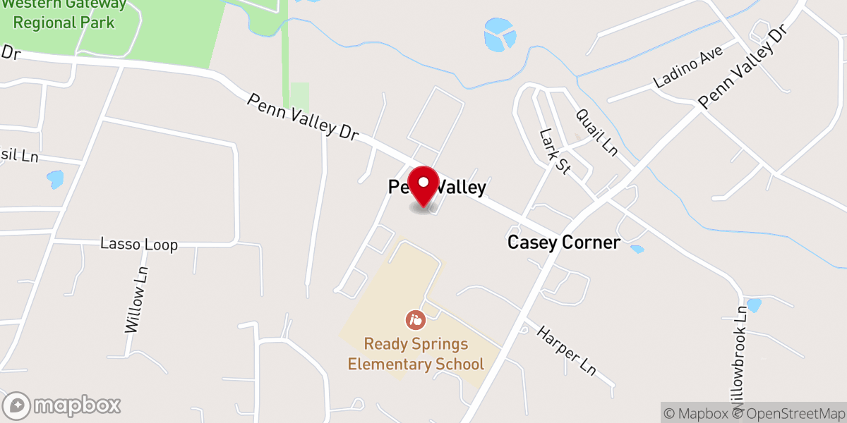Map showing location of Penn Valley Seventh-day Adventist Church