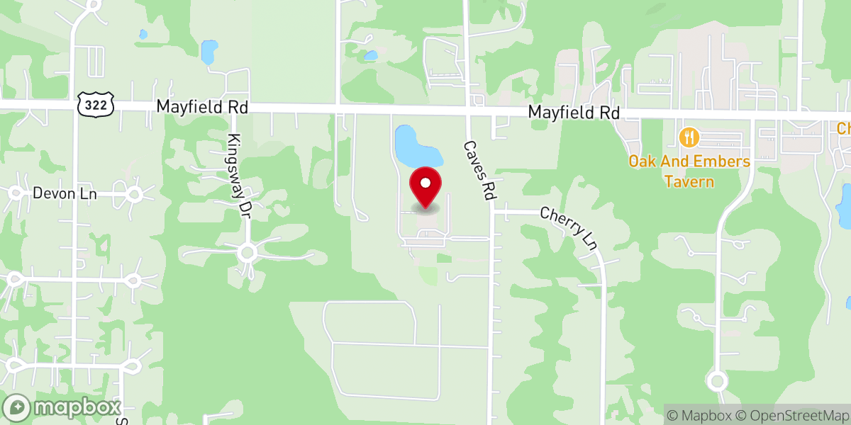 Map showing location of Mayfield United Methodist Church