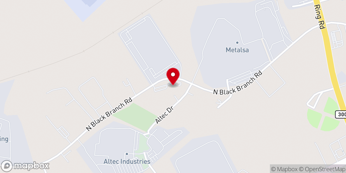 Map showing location of Crossroads Baptist Church