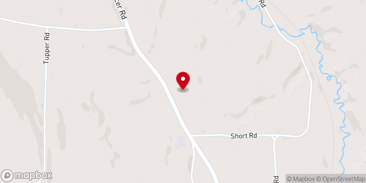 Map showing location of First Baptist Church of West Danby