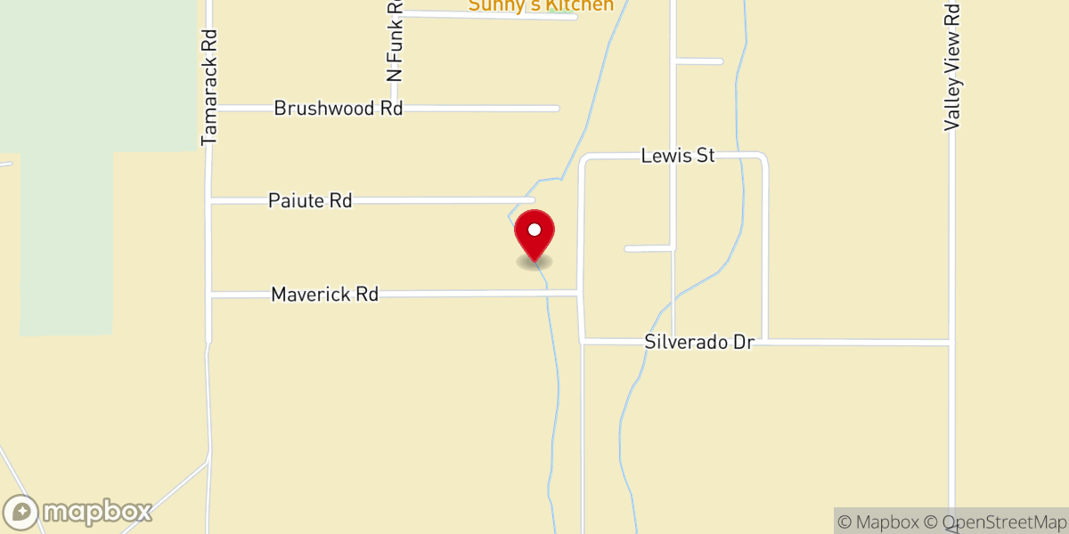 Map showing location of Abundant Life Church