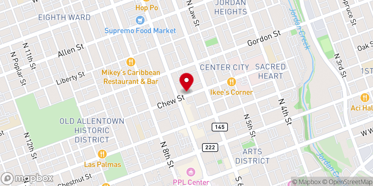 Map showing location of Iglesia Pentecostal la Shekina de Jehova