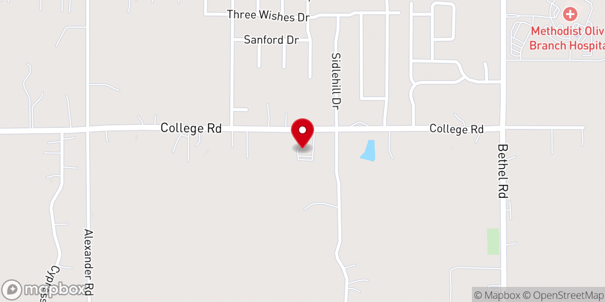 Map showing location of Olive Branch Seventh-day Adventist Church
