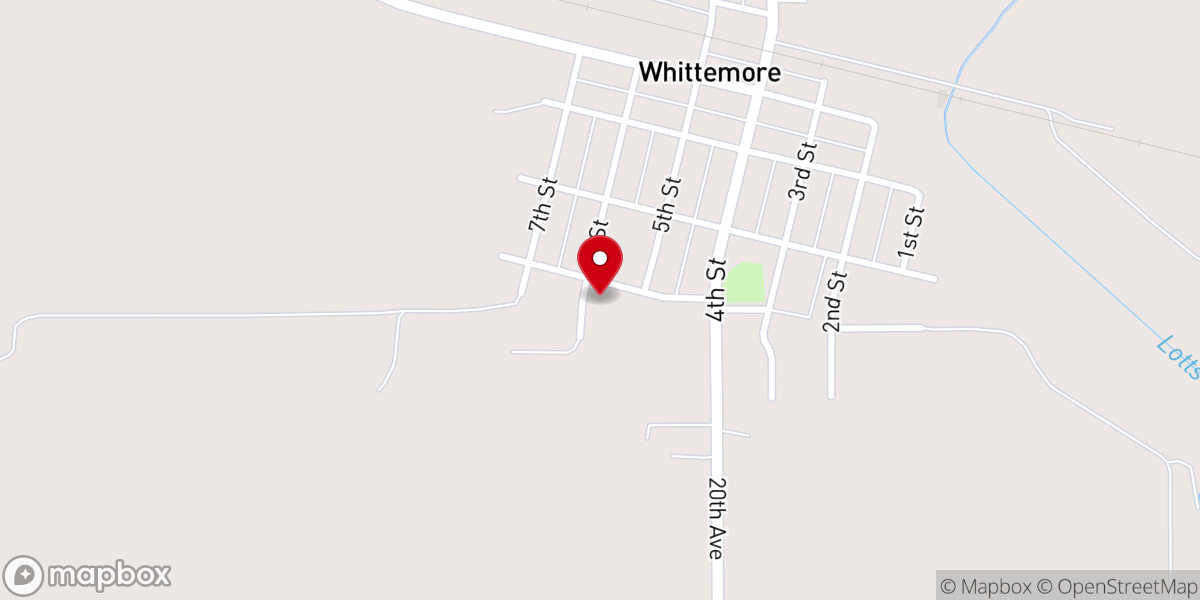 Map showing location of St Paul's Lutheran Church