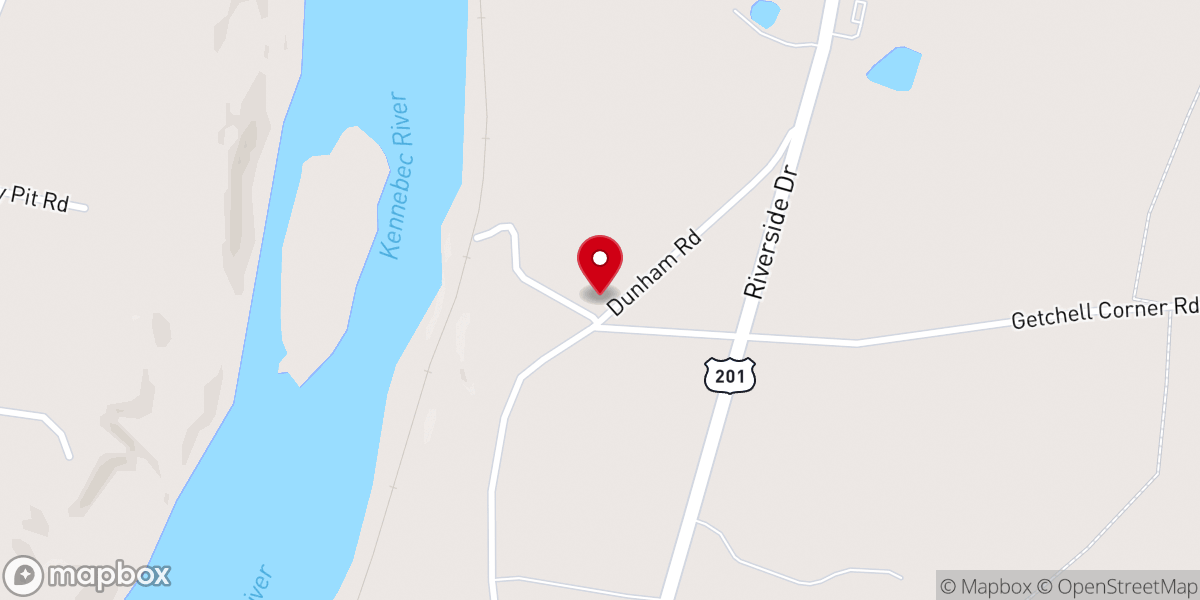 Map showing location of Vassalboro Full Gospel Church