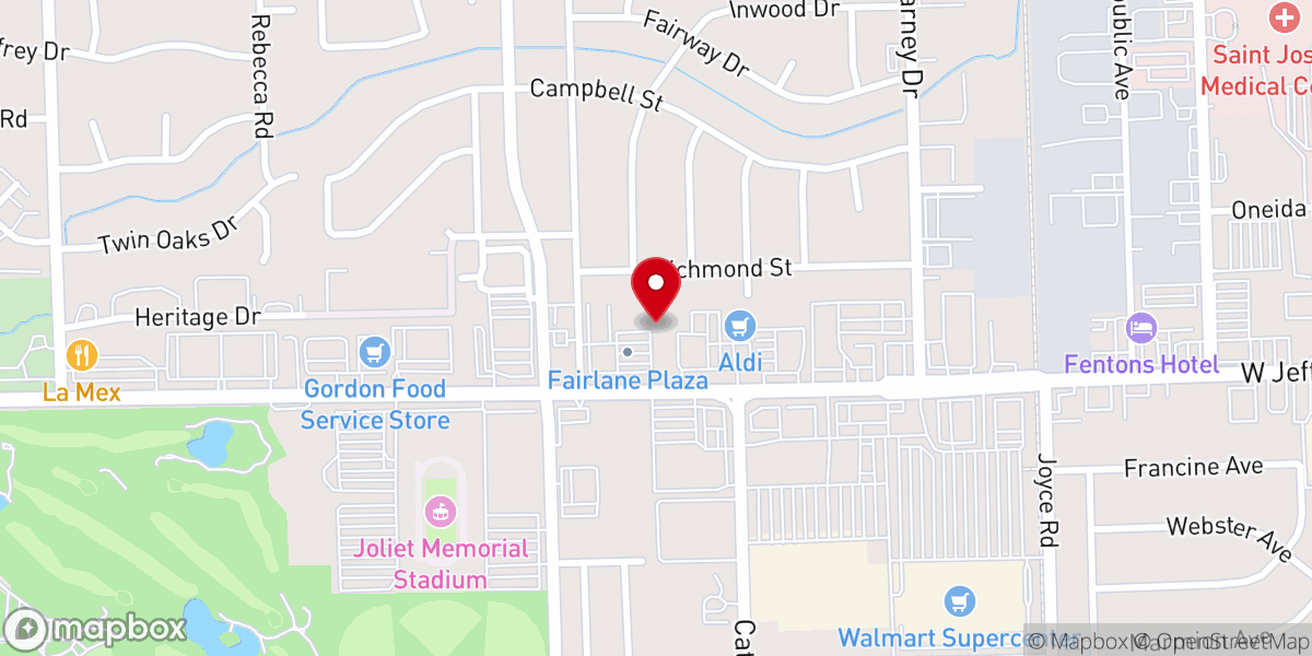 Map showing location of One Vision Worship Center
