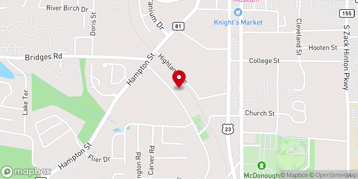 Map showing location of Cathedral of Hope Church