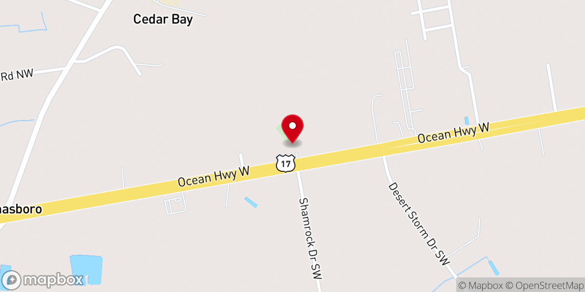 Map showing location of Holy Bethel FBH Church