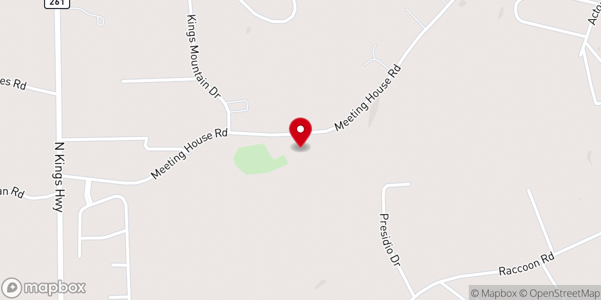 Map showing location of High Hills Baptist Church