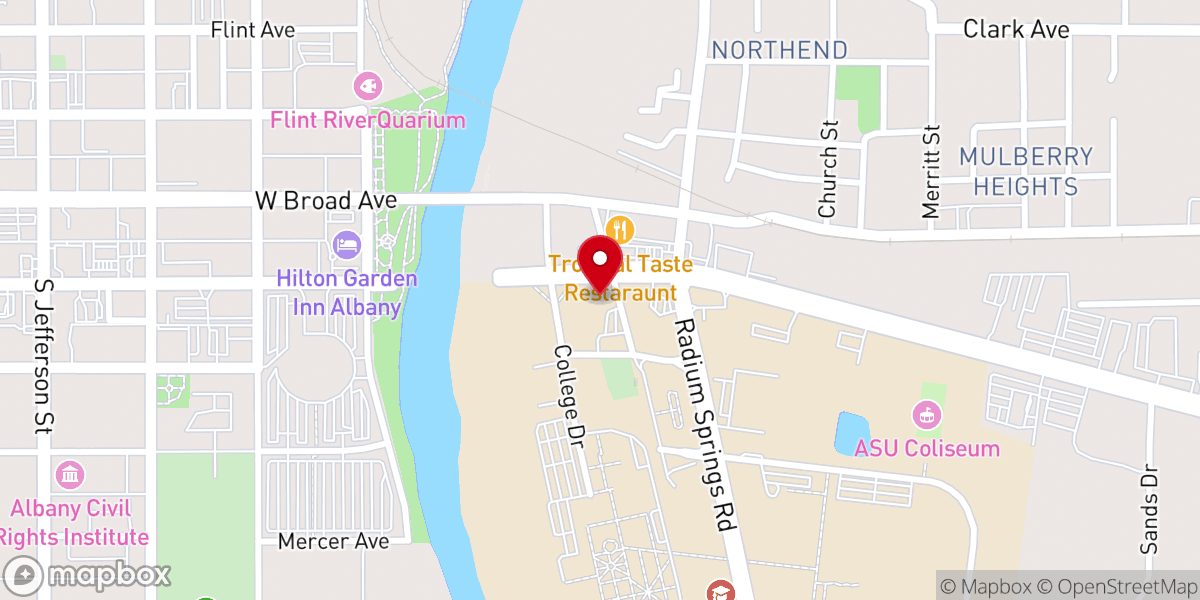 Map showing location of Union Missionary Baptist Church