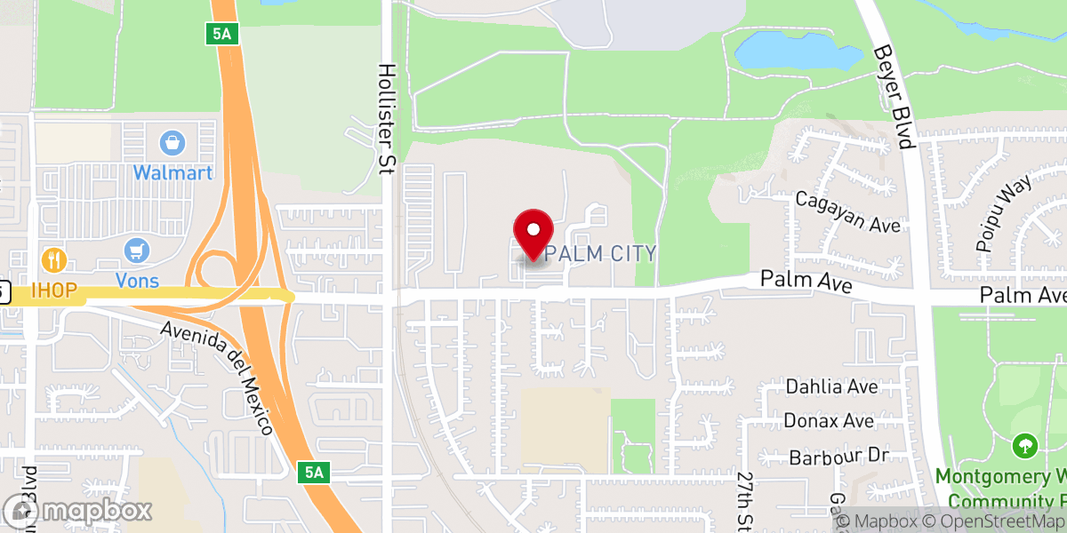 Map showing location of Ocean View Church