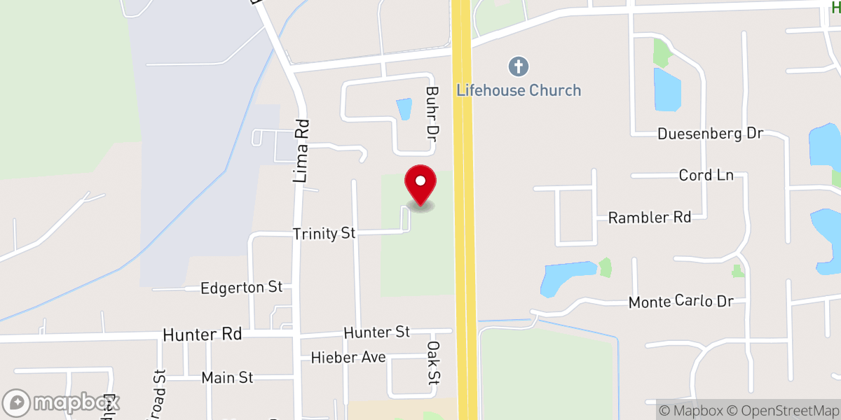 Map showing location of Our Hope Lutheran Church & School