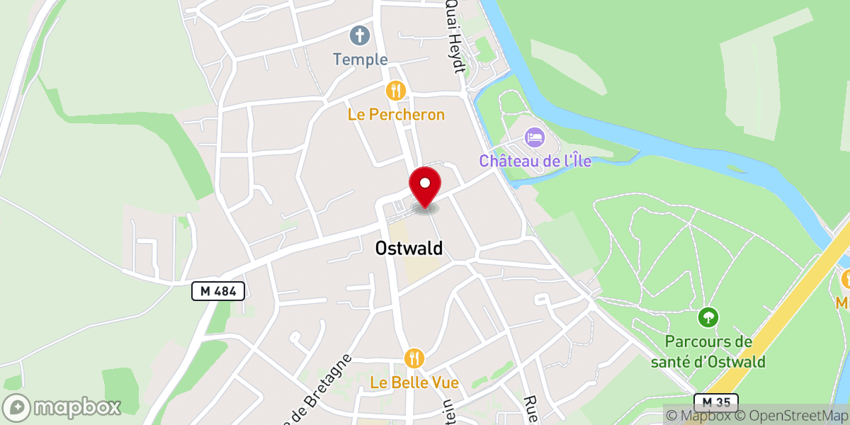 Map showing location of Église Saint-Oswald