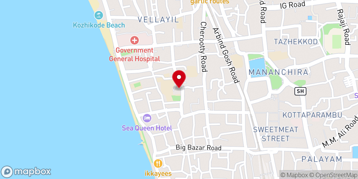 Map showing location of Mother of God Roman Catholic Cathedral