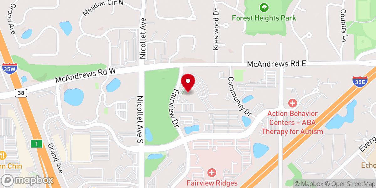 Map showing location of Prince of Peace Lutheran Church