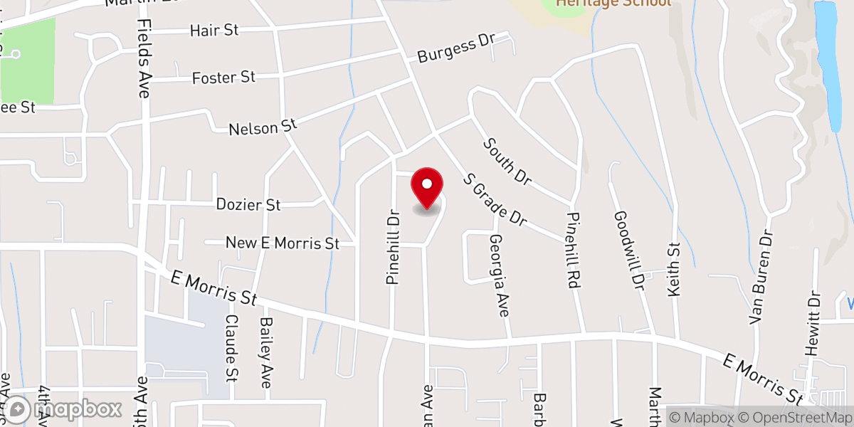 Map showing location of Relentless Worship Center