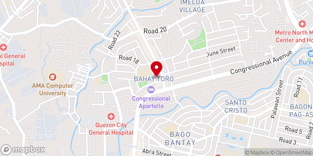 Map showing location of Bible Baptist Church, Project 8