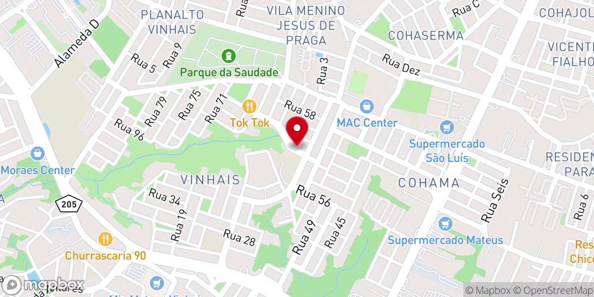 Map showing location of Igreja Evangélica Resgate - Sede