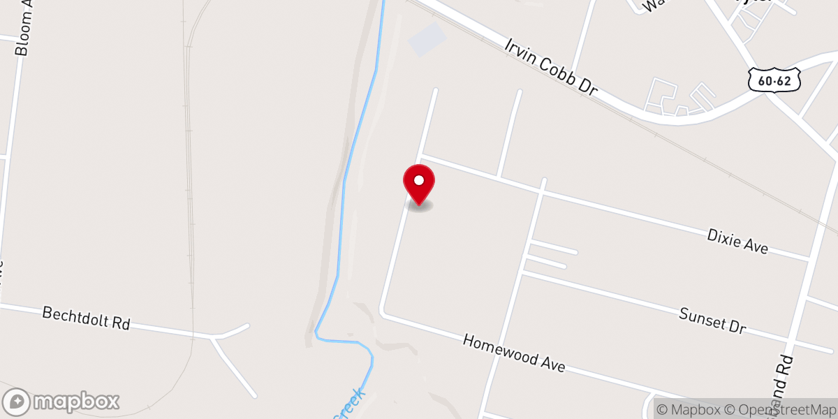 Map showing location of Smith Avenue Church