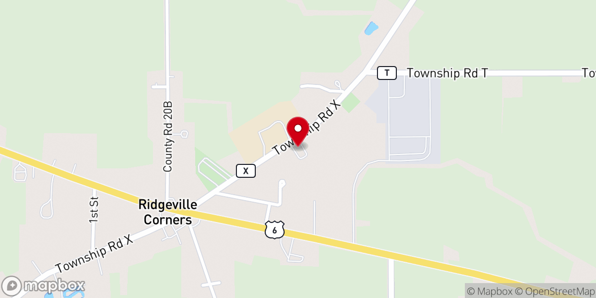 Map showing location of Zion Lutheran Church