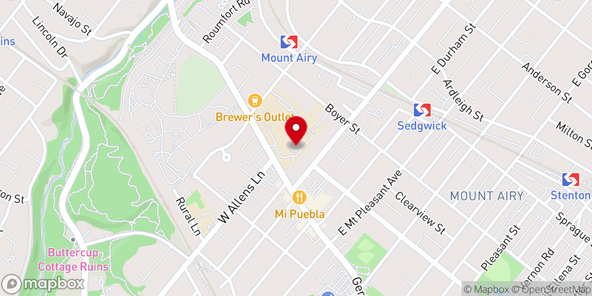 Map showing location of The Lutheran Theological Seminary at Philadelphia Foundation Inc