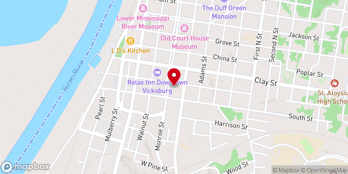 Map showing location of Crawford Street United Methodist Church