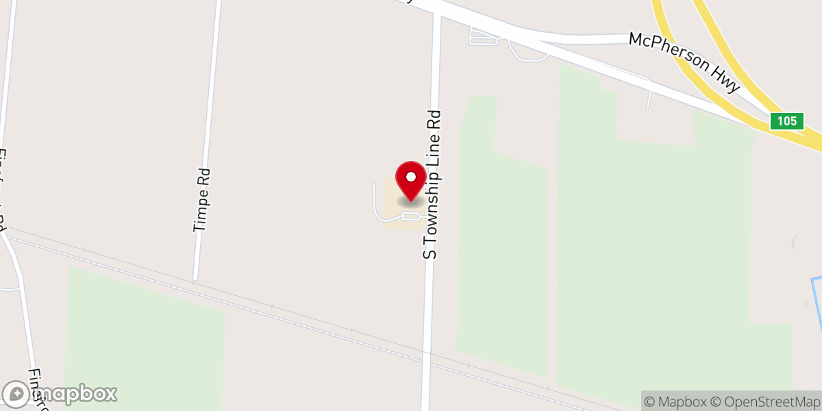 Map showing location of Fremont Bible Baptist Temple