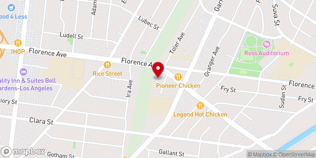 Map showing location of First Pentecostal Church-God