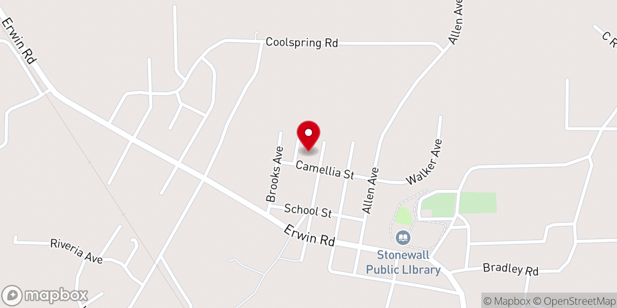 Map showing location of Stonewall Methodist Church