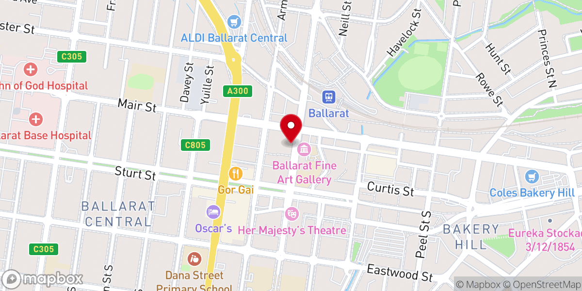 Map showing location of Enjoy Church Ballarat