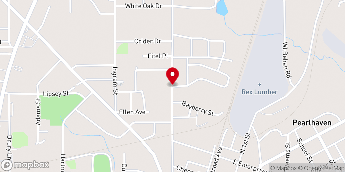 Map showing location of Mount Wade Baptist Church