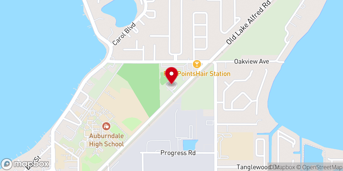 Map showing location of Auburndale Community Church