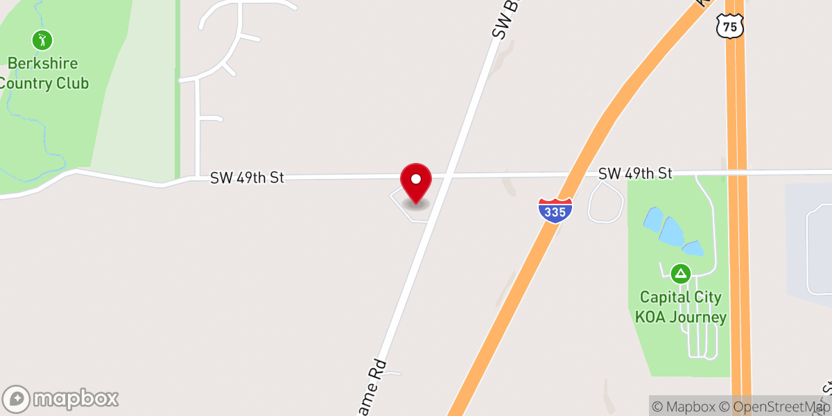 Map showing location of Maranatha Baptist Fellowship