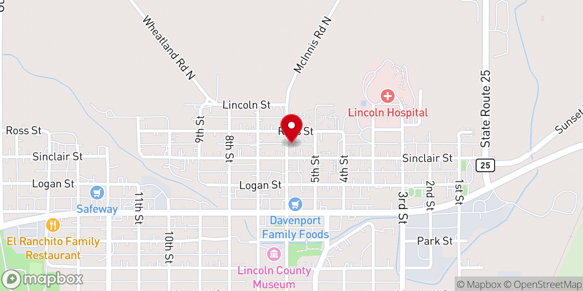 Map showing location of Davenport Edwall United Methodist