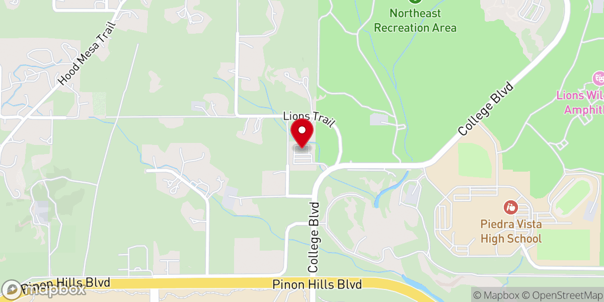 Map showing location of Farmington Navajo Congregation