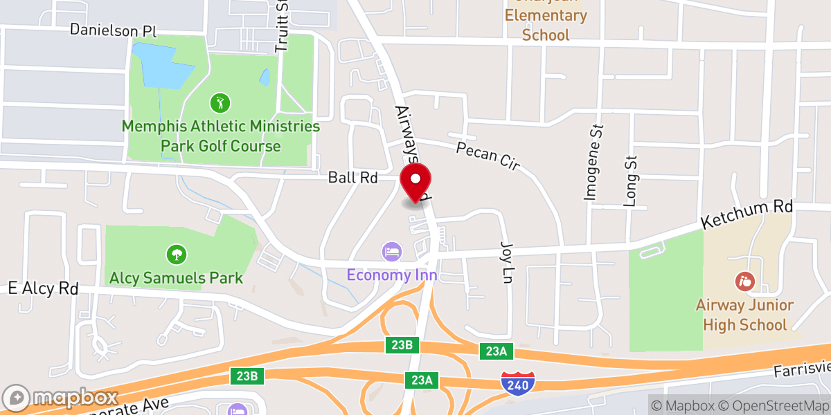 Map showing location of Calvary New Life Temple Church of God in Christ