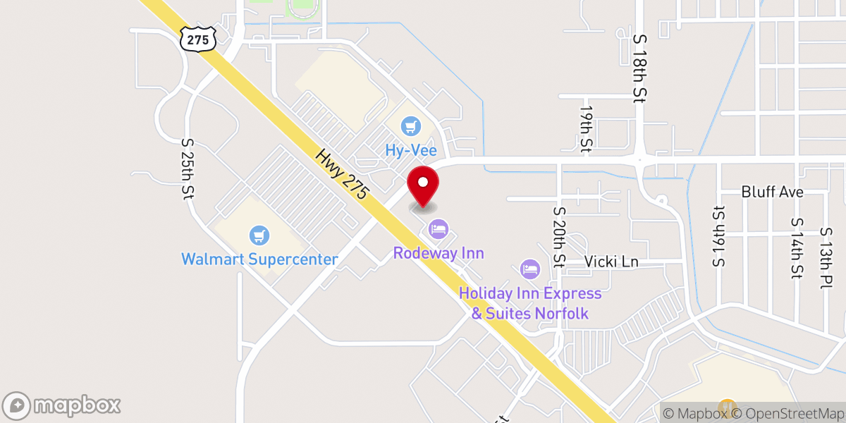 Map showing location of Big Red Keno Norfolk