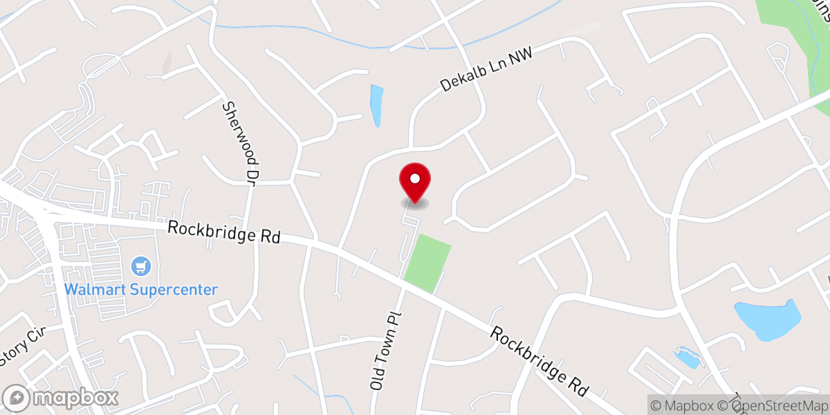 Map showing location of Acworth Baptist Temple