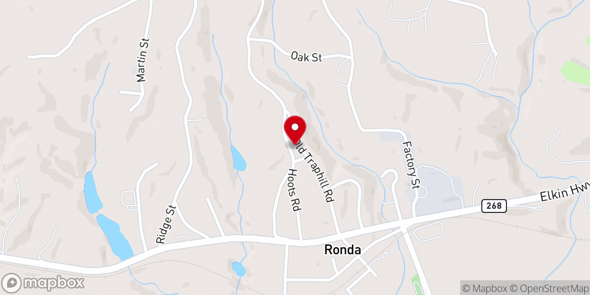 Map showing location of Ronda Church of God