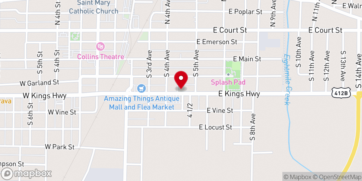 Map showing location of House of Prayer
