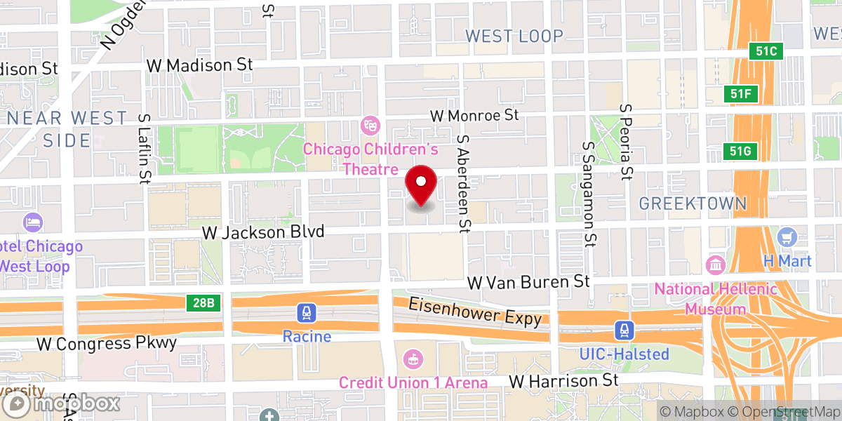 Map showing location of Mercy Home For Boys & Girls