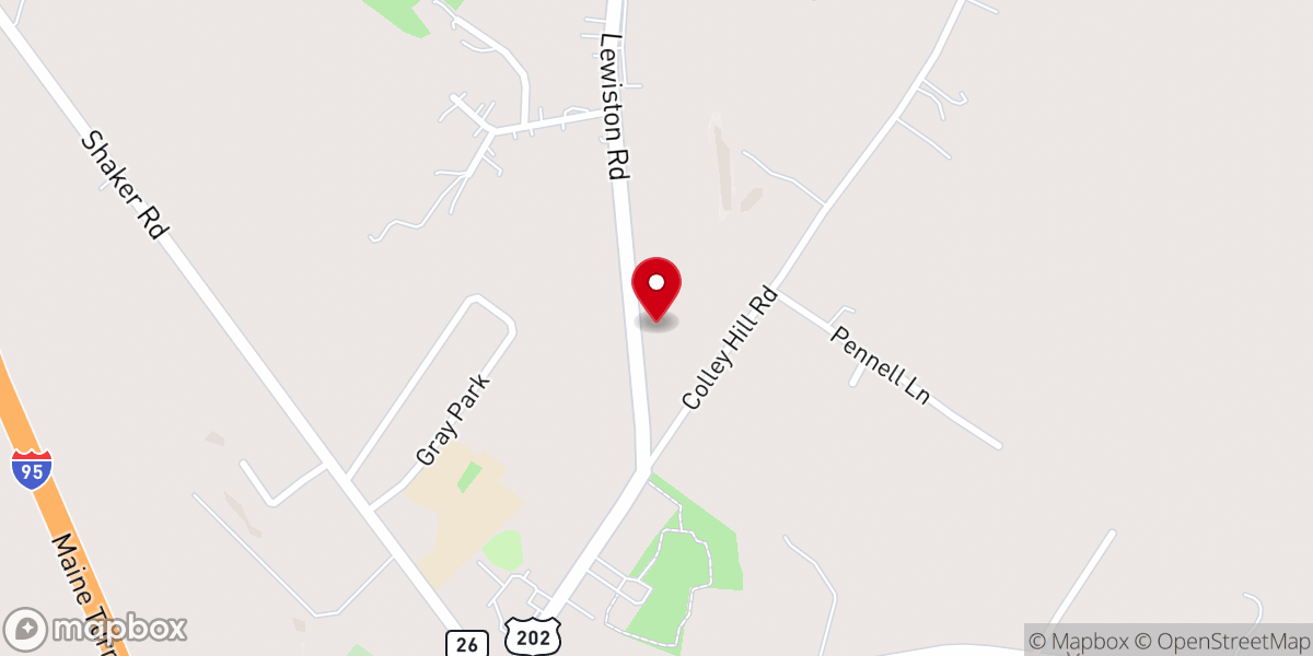 Map showing location of Crossroads Community Church