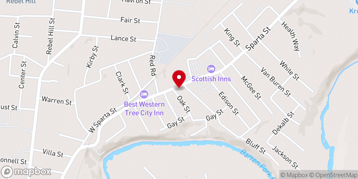 Map showing location of Arbor Church of the Nazarene