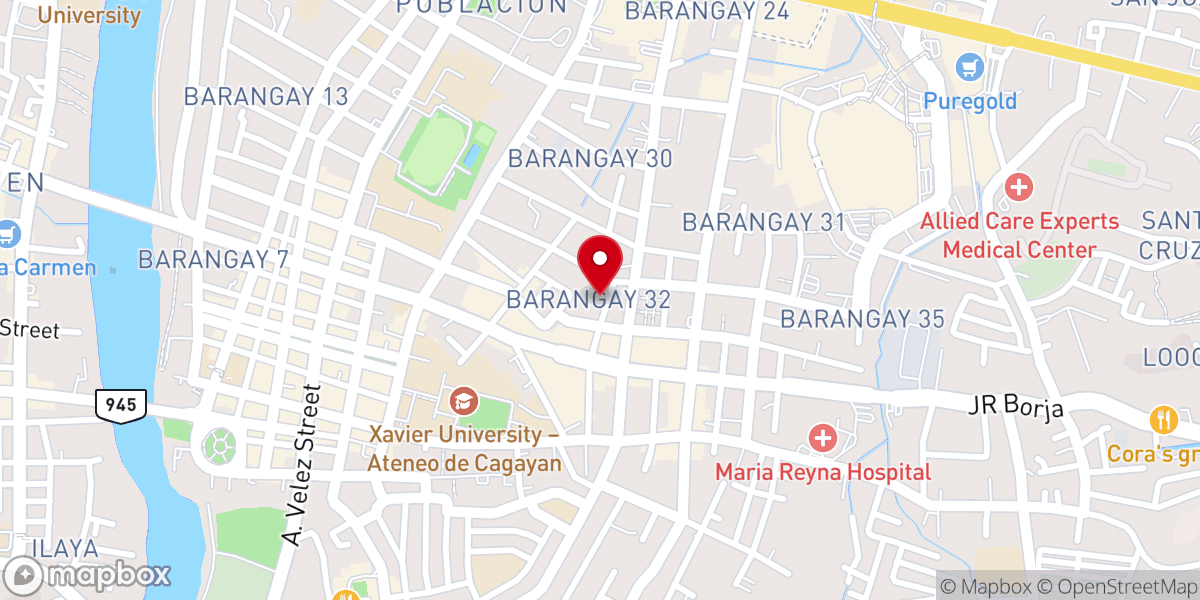 Map showing location of Lifepoint Community Church Cagayan de Oro City