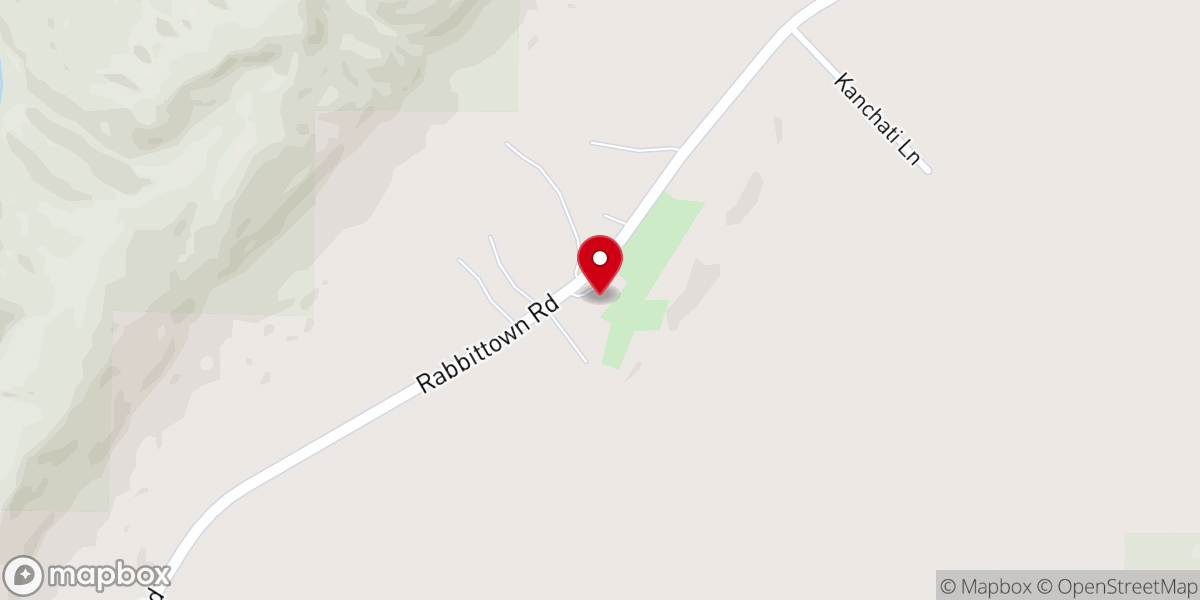 Map showing location of Rabbittown Missionary Baptist Church