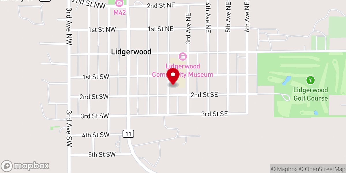 Map showing location of Holy Cross and Immanuel Lutheran Churches