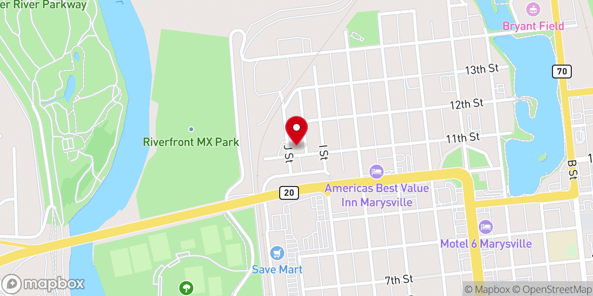 Map showing location of Trinity Anglican Church